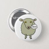 Badge Rond 5 Cm Baa Sheep (Devant & derrière)
