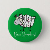 Badge Rond 5 Cm Baaa Bah Humbug Funny Noël (Devant)
