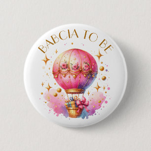 Badge Rond 5 Cm Babcia   Baby shower de la fille de ballon à air c