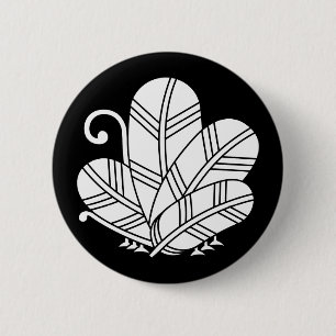 Badge Rond 5 Cm Babfly shaped hawk feathers