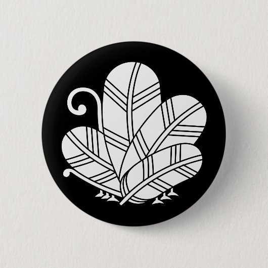 Badge Rond 5 Cm Babfly shaped hawk feathers (Devant)