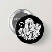 Badge Rond 5 Cm Babfly shaped hawk feathers (Devant & derrière)