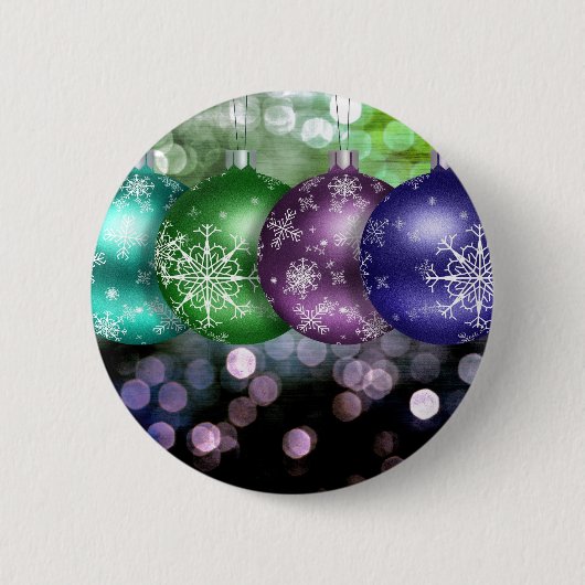 Badge Rond 5 Cm Babioles de Noël (Devant)