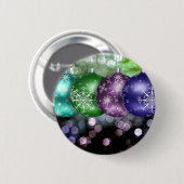 Badge Rond 5 Cm Babioles de Noël (Devant & derrière)
