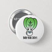 Badge Rond 5 Cm Baby Bok Choy Funny Veggie Pun (Devant & derrière)