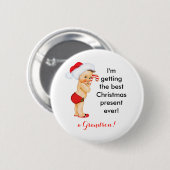 Badge Rond 5 Cm Baby Boy Christmas Faire-part personnalisable (Devant & derrière)