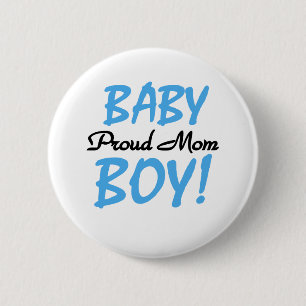 Badge Rond 5 Cm Baby Boy Fier Maman