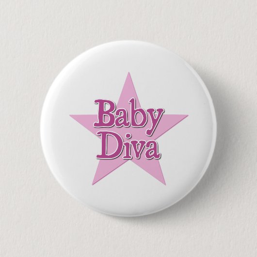 Badge Rond 5 Cm Baby Diva (Devant)