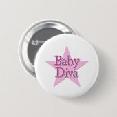 Badge Rond 5 Cm Baby Diva (Devant & derrière)