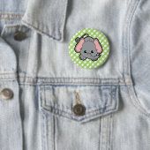 Badge Rond 5 Cm Baby Elephant Cutie (En situation)