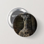 Badge Rond 5 Cm Baby Giraffe (Devant & derrière)