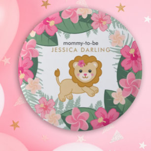 Badge Rond 5 Cm Baby Lion maman pour être bouton pour le baby show
