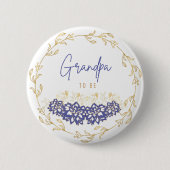 Badge Rond 5 Cm Baby shower à thème violet personnalisable (Devant)