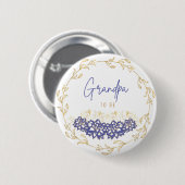 Badge Rond 5 Cm Baby shower à thème violet personnalisable (Devant & derrière)