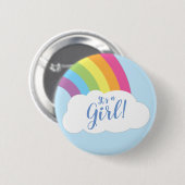 Badge Rond 5 Cm Baby shower arc-en-ciel (Devant & derrière)