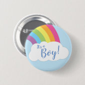 Badge Rond 5 Cm Baby shower arc-en-ciel (Devant & derrière)