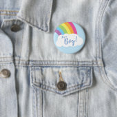 Badge Rond 5 Cm Baby shower arc-en-ciel (En situation)