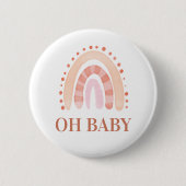 Badge Rond 5 Cm Baby shower arc-en-ciel Boho (Devant)