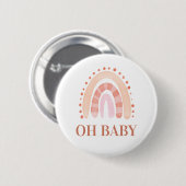 Badge Rond 5 Cm Baby shower arc-en-ciel Boho (Devant & derrière)