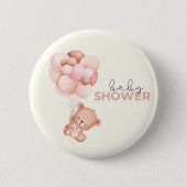 Badge Rond 5 Cm Baby shower bébé ours en peluche (Devant)