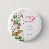 Badge Rond 5 Cm Baby shower Berry Sweet Strawberry (Devant)