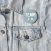 Badge Rond 5 Cm Baby shower bleu Dusty (En situation)