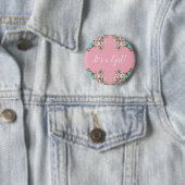 Badge Rond 5 Cm Baby shower Cherry Blossom (En situation)