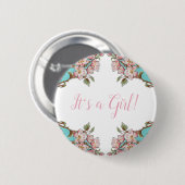 Badge Rond 5 Cm Baby shower Cherry Blossom (Devant & derrière)