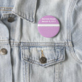 Badge Rond 5 Cm Baby shower dans le rose (En situation)