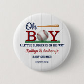 Badge Rond 5 Cm Baby shower de baseball Boys (Devant)