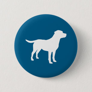 Badge Rond 5 Cm Baby shower de chiot de laboratoire Silhouette
