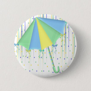 Badge Rond 5 Cm Baby shower de parapluie