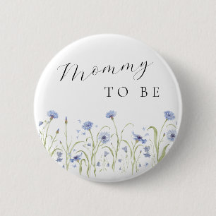 Badge Rond 5 Cm Baby Shower Fleur Sauvage