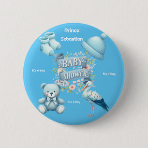 Badge Rond 5 Cm Baby shower garçons
