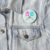 Badge Rond 5 Cm baby shower jumeau en faveur (En situation)