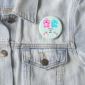 Badge Rond 5 Cm Baby shower jumeaux (En situation)