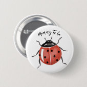 Badge Rond 5 Cm Baby shower Ladybug mignon (Devant & derrière)