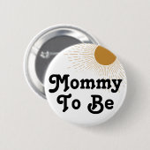 Badge Rond 5 Cm Baby shower Modifiable Mommy (Devant & derrière)