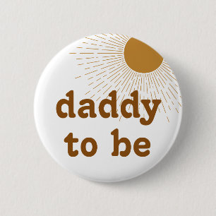 Badge Rond 5 Cm Baby shower Modifiable Père