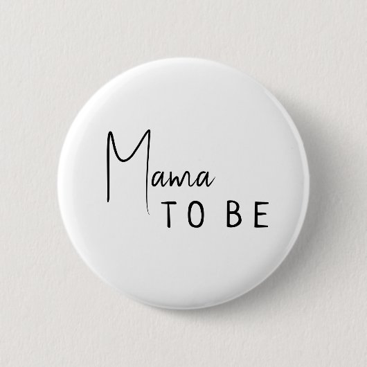 Badge Rond 5 Cm Baby shower Neutre Moderne Simple Mama À Être (Devant)