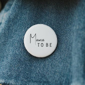 Badge Rond 5 Cm Baby shower Neutre Moderne Simple Mama À Être