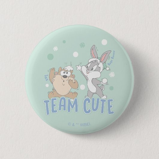 Badge Rond 5 Cm Baby TAZ™ & BUGS BUNNY™ Team Cute (Devant)