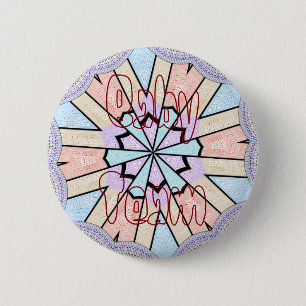 Badge Rond 5 Cm Baby team baby shower Girly design chic sans faill