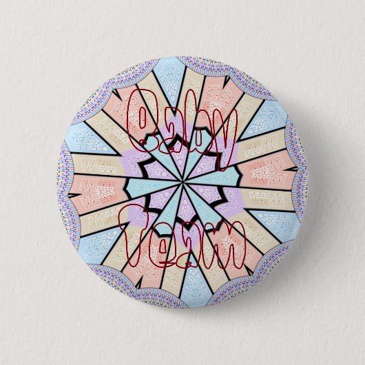 Badge Rond 5 Cm Baby team baby shower Girly design chic sans faill (Devant)