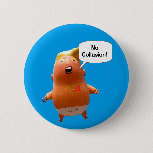 Badge Rond 5 Cm Baby Trump s'exprime (Devant)