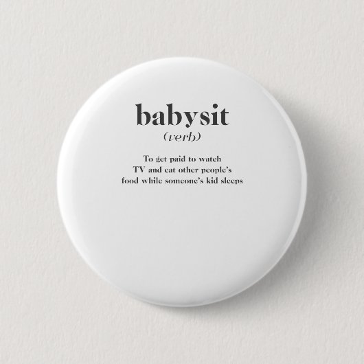 Badge Rond 5 Cm Babysit (Devant)