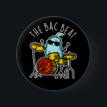 Badge Rond 5 Cm Bac Beat Funny Drummer Bacteria Pun Dark BG<br><div class="desc">Le Bac Beat Funny Drummer Bacteria Pun comporte un batteur bactérien qui s'attaque à la batterie. Parfait cadeau de jeu de mots pour la famille et les amis qui aiment les mignons puns bactéries batteur.</div>
