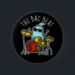 Badge Rond 5 Cm Bac Beat Funny Drummer Bacteria Pun Dark BG<br><div class="desc">Le Bac Beat Funny Drummer Bacteria Pun comporte un batteur bactérien qui s'attaque à la batterie. Parfait cadeau de jeu de mots pour la famille et les amis qui aiment les mignons puns bactéries batteur.</div>
