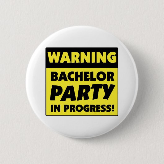 Badge Rond 5 Cm Bachelor En Cours D'Avertissement (Devant)