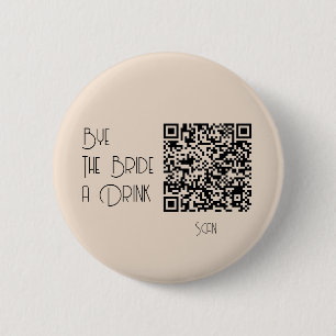 Badge Rond 5 Cm Bachelorette Pastel Qr Code Acheter La Mariée Un V